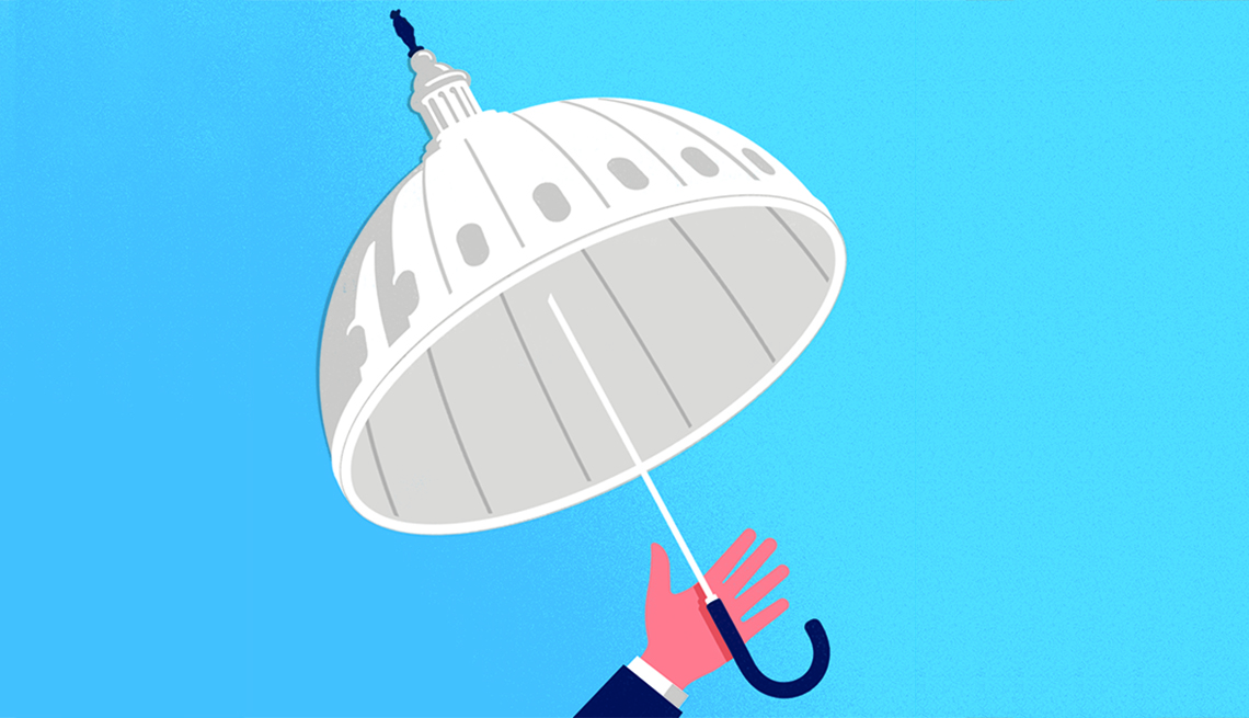 The U.S. Capitol dome reimagined as an umbrella