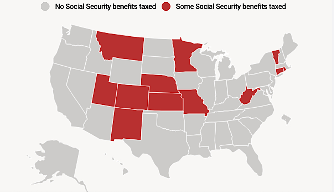 12 states that tax Social Security